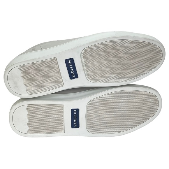 Tommy Hilfiger McNeil Cream Faux Leather Mens Sneakers 12M - Picture 14 of 16